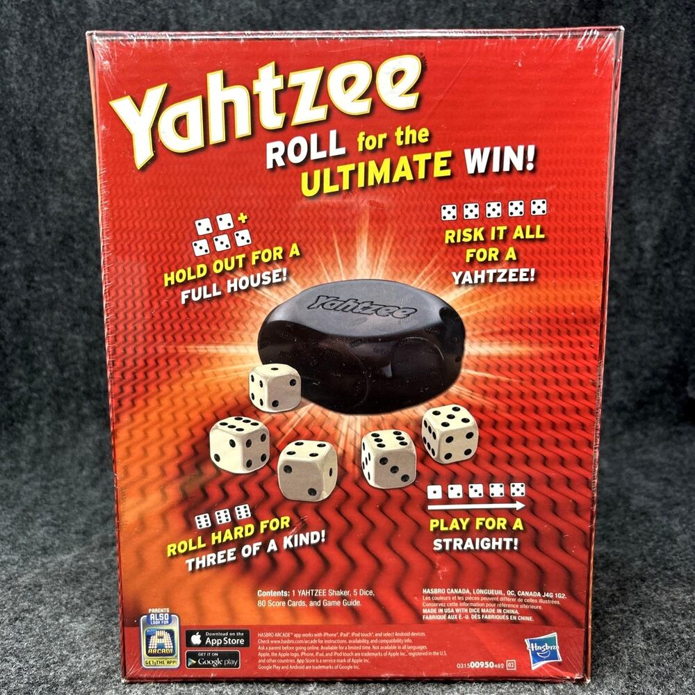 SEALED Yahtzee Game Shake Score Shout Classic Traditional Dice Hasbro Gaming